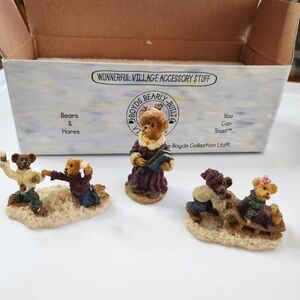 Boyds Bears Bearly A. School (Neil & Tom, Ms.Bruin, Shawn & Dawn) NIB